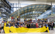 Campaign launch event & vigil to Bring Avinatan & Alon home at Waterloo Station, London, UK.