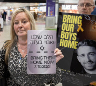 Campaign launch event & vigil to Bring Avinatan & Alon home at Waterloo Station, London, UK.