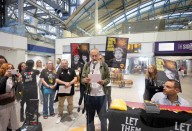 Campaign launch event & vigil to Bring Avinatan & Alon home at Waterloo Station, London, UK.