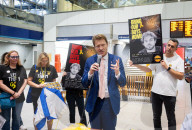 Campaign launch event & vigil to Bring Avinatan & Alon home at Waterloo Station, London, UK.