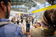 Campaign launch event & vigil to Bring Avinatan & Alon home at Waterloo Station, London, UK.