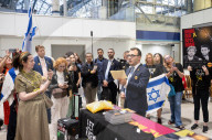 Campaign launch event & vigil to Bring Avinatan & Alon home at Waterloo Station, London, UK.