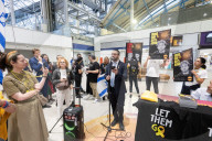 Campaign launch event & vigil to Bring Avinatan & Alon home at Waterloo Station, London, UK.