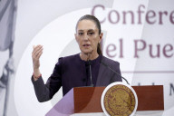 Mexico’s President Claudia Sheinbaum Holds Briefing Conference