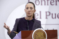 Mexico’s President Claudia Sheinbaum Holds Briefing Conference