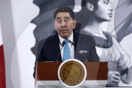 Mexico’s President Claudia Sheinbaum Holds Briefing Conference