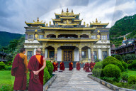 The Buddhist Monastery In Nepal
