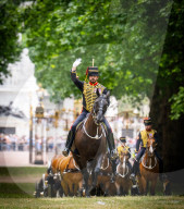 Special Military celebrations in London for Her Majesty The Queen's Birthday in Green Park, London, UK.