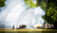 Special Military celebrations in London for Her Majesty The Queen's Birthday in Green Park, London, UK.