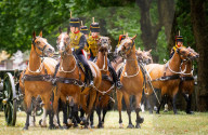 Special Military celebrations in London for Her Majesty The Queen's Birthday in Green Park, London, UK.