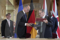 UK Prime Minister Keir Starmer with German Chancellor