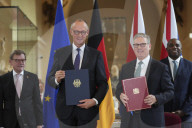 UK Prime Minister Keir Starmer with German Chancellor