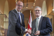UK Prime Minister Keir Starmer with German Chancellor