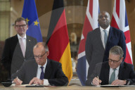 UK Prime Minister Keir Starmer with German Chancellor