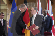 UK Prime Minister Keir Starmer with German Chancellor