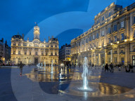Evening At Place Des Terreaux In Lyon