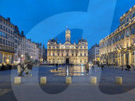 Evening At Place Des Terreaux In Lyon