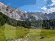 Wetterstein Alpine Pasture And Mountain Lodge In The Eastern Alps