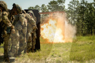 Army National Guard Detonate Linear Charges