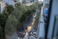Protesters On Bicycles In Novi Sad