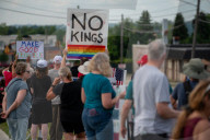 No Kings Good Trouble Protest In Cincinnati, Ohio