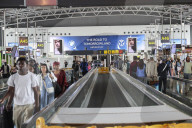 Passengers At The Terminal Of Brussels Airport