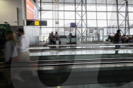 Passengers At The Terminal Of Brussels Airport
