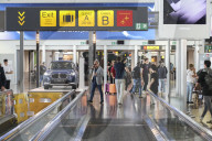 Passengers At The Terminal Of Brussels Airport