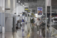 Passengers At The Terminal Of Brussels Airport