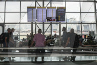 Passengers At The Terminal Of Brussels Airport