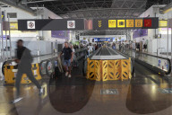 Passengers At The Terminal Of Brussels Airport