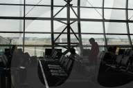 Passengers At The Terminal Of Brussels Airport