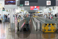 Passengers At The Terminal Of Brussels Airport