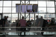 Passengers At The Terminal Of Brussels Airport