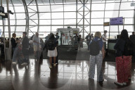 Passengers At The Terminal Of Brussels Airport