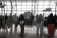 Passengers At The Terminal Of Brussels Airport