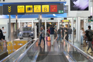 Passengers At The Terminal Of Brussels Airport