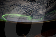 Aurora Australis Arcs Above Indian Ocean