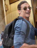 Hugh Jackman Spotted By Midtown Crowd Wearing Cycle Helmet In New York City - 18 Jul 2025
