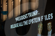 Call for release of Epstein files projected onto building near White House