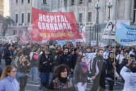 March In Defense Of Garrahan Hospital And Argentine Public Health.