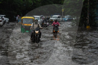 Heavy Rain Caused Waterlogging In Kolkata. 
