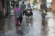Heavy Rain In Kolkata, India
