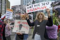 "Refugees Welcome" Counterdemonstration In Warsaw.