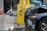 Two People Were Killed When An Out-of-control Car With Stolen License Plates Vaulted Onto A Bustling Chinatown Sidewalk Saturday Morning At Canal Street And Bowery Street