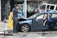 Two People Were Killed When An Out-of-control Car With Stolen License Plates Vaulted Onto A Bustling Chinatown Sidewalk Saturday Morning At Canal Street And Bowery Street