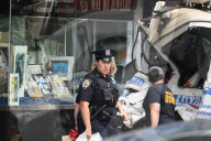 Two People Were Killed When An Out-of-control Car With Stolen License Plates Vaulted Onto A Bustling Chinatown Sidewalk Saturday Morning At Canal Street And Bowery Street
