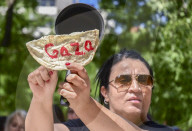 Performance In Madrid Against The Genocide In Palestine At The EU Headquarters
