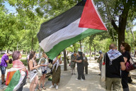 Performance In Madrid Against The Genocide In Palestine At The EU Headquarters