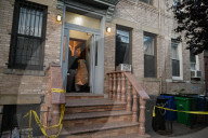 Evidence Is Collected And A Memorial Is Held Following A Tragedy Where A Man Stabbed His Wife And Two-year-old Daughter To Death And Wounds Himself In A Domestic Related Murder-suicide Attack At 63-35 Forest Avenue